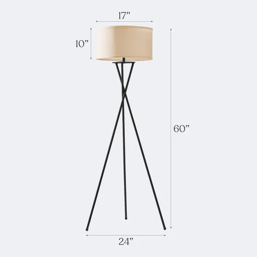 Miniatura 6 de Brightech Jaxon lámpara de pie trípode estilo mitad de siglo con innovación contemporánea - Incluye Brightech's LightPro foco LED de 9.5 Watt