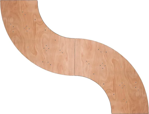 Miniatura 4 de BizChair Mesa plegable para banquetes de madera serpentina de 5.5 pies x 2 pies