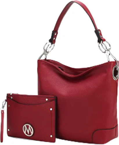 Miniatura 58 de MKF Collection Mia K - Bolso Hobo para mujer, de piel vegana, bolso de hombro holgado, bolso con asa superior