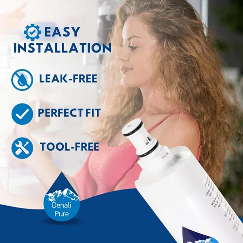 Miniatura 6 de Filtro de agua de repuesto para refrigerador Whirlpool 4392857, compatible con el cartucho de filtro de agua para refrigerador Whirlpool 4392857