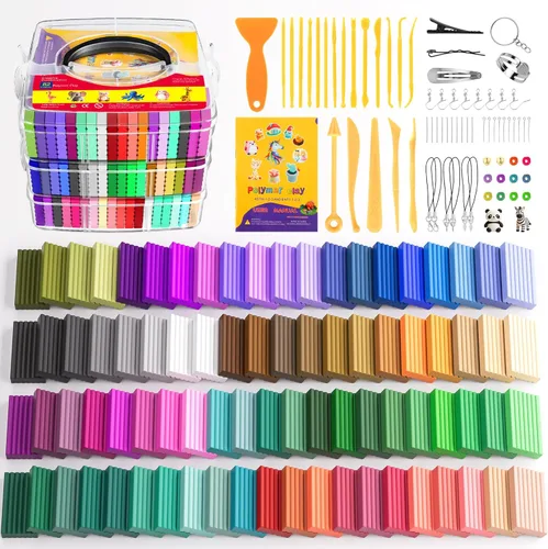 Miniatura 8 de ARTpar Kit de arcilla polimérica de 50 colores, arcilla para modelar con herramientas de esculpir para principiantes, arcilla modeladora para 20.5 in