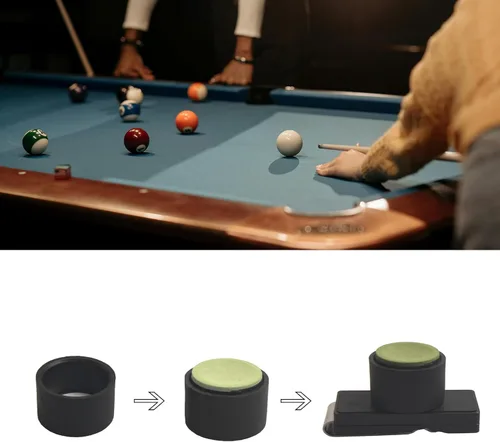 Miniatura 5 de LAKE OF FIRE Soporte para Tiza de Billar, Soporte para Tiza de Taco de Billar con Clip Magnético para Cinturón, Accesorios para Billar y Snooker