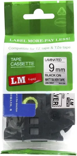 Miniatura 47 de Cinta LM - Brother PT-1010 3/8 pulgadas (0.354 in 0.35 laminadas) Negro sobre transparente compatible con TZe P-Touch Cinta para rotuladora Brother