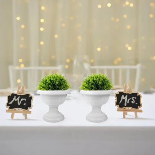 Miniatura 6 de Cabilock 4 mini macetas romanas decorativas de plástico para bodas, carreteras, pasillos, jardín, patio, uso doméstico, contenedores de plantas