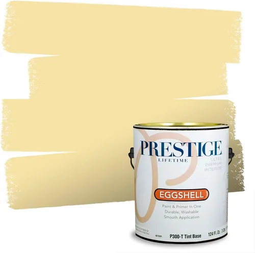 Miniatura 203 de PRESTIGE Paints Exterior Paint and Primer In One, 1-Gallon, Satin, Comparable Match of Benjamin Moore* Royal Linen* 931BM-PCM