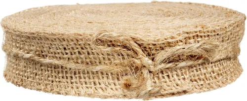 Miniatura 5 de Cinta de arpillera de 1 pulgada x 10 yardas, cinta de yute natural para decoración de verano, envoltura de regalos, lazos rústicos, cestas