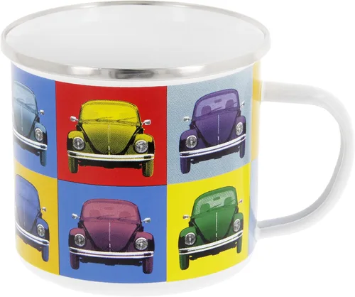 Miniatura 15 de BRISA VW Collection - Taza grande esmaltada para café y té Volkswagen para acampar y al aire libre, T1 autobús autocaravana