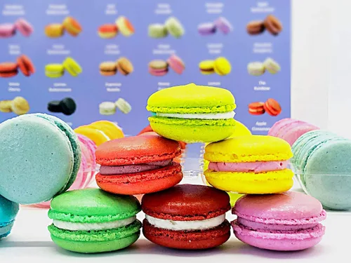 Miniatura 6 de 12 sombras de Macs Volumen #1 Color afrutado Macarons franceses sin gluten, 48 macarons surtidos