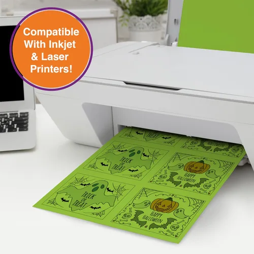 Miniatura 5 de PrintWorks Cartulina de Halloween de 8.5 x 11 pulgadas, 200 hojas, 5 colores surtidos, ideal para proyectos escolares y artesanales, 67 libras, 5.19