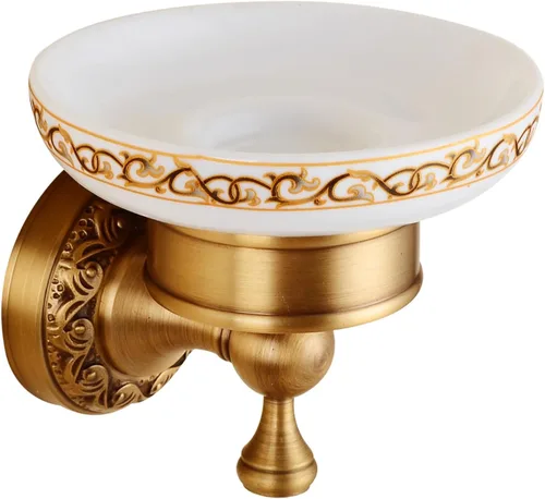 Miniatura 12 de Soporte de Toalla Plegable Montado en Pared para Baño, 4 Barras de Toalla con Patrón de Latón Antiguo Tallado, Bronce Cepillado