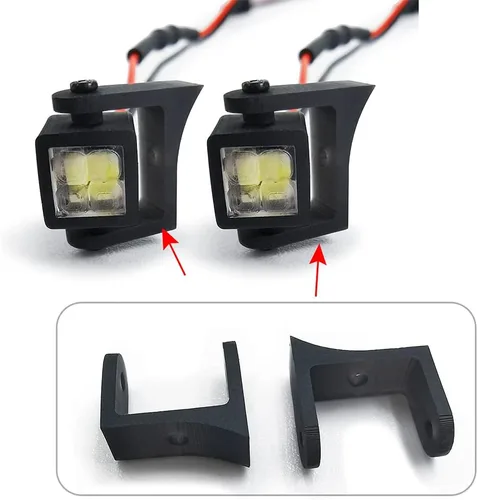 Miniatura 3 de RCLIONS Foco LED lámpara delantera RC techo techo luces color blanco para 1/24 Axial SCX24 AXI00005 AXI00002 RC Truck Car Upgrades