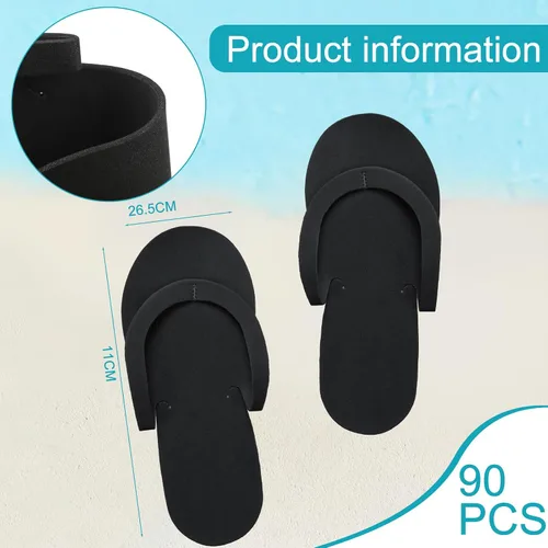 Miniatura 3 de Mepase 90 pares de pantuflas Pedi desechables de espuma a granel spa pedicura sandalias para invitados, mujeres y hombres, suministros de fiesta