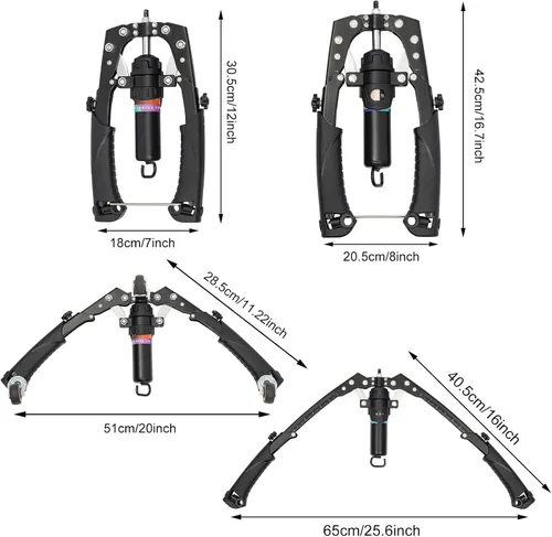 Miniatura 8 de Mymus CoreFlex Twister Pro, máquina de prensa de pecho de energía hidráulica, barra giratoria ajustable todo en uno, 22-440 libras, entrenador