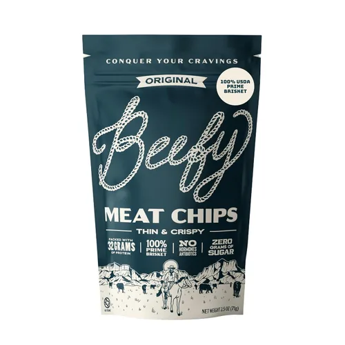 Miniatura 13 de BEEFY Meat Chips - Mostaza Miel - 2.5oz. 100% Prime Brisket. 13g de proteína por onza.
