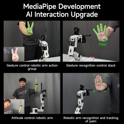 Miniatura 3 de Yahboom Brazo robótico ROS2 6DOF Inteligencia incorporada, reconocimiento espacial 3D, control de PC de máquina virtual, módulo de voz