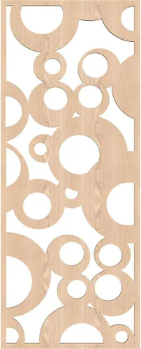 Miniatura 2 de Farwell Paneles de pared decorativos de madera con calado, 13 3/8 pulgadas de ancho x 34 3/8 pulgadas de alto x 1/4 de alto, roble rojo rojo