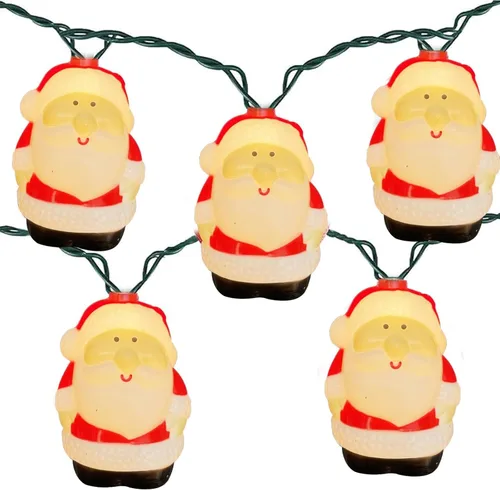 Miniatura 32 de Guirnalda de 10 luces LED de color rojo, blanco y azul para exteriores, 8.5 pies, luces decorativas para el 4 de julio, impermeables, conectables