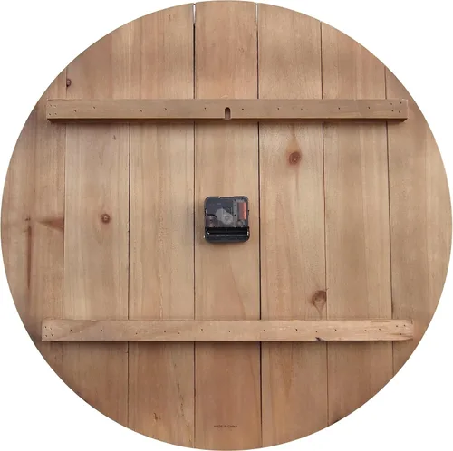 Miniatura 5 de FirsTime & Co. Reloj de pared de madera con listones, 22.5 pulgadas, color marrón, 243