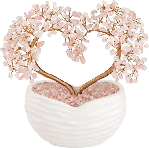 Miniatura 9 de Jovivi Árbol bonsái de cristal natural con forma de corazón y piedras preciosas curativas para ceremonia de boda, reiki, equilibrio energético