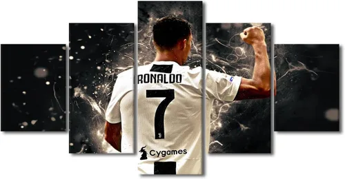 Miniatura 49 de TUMOVO Lienzo decorativo para pared, cuadro de Cristiano Ronaldo, cuadros de club de fútbol, impresiones en lienzo, póster de arte de pared, arte