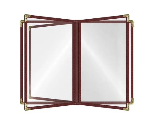 Miniatura 24 de Goodsmart - Fundas para menú de restaurante, paquete de 25 unidades, color negro, 2 vistas, soportes para menú de carga superior, cubiertas
