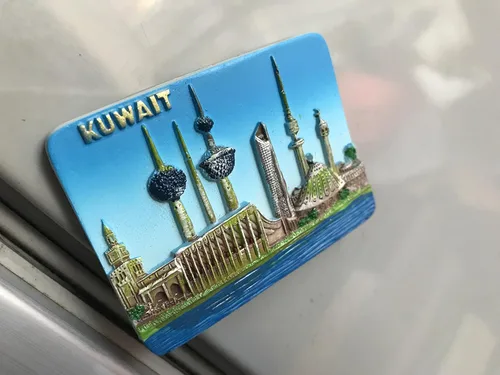 Miniatura 5 de Kuwait 3D imán de nevera viaje pegatinas recuerdos, decoración casera creativa Kuwait refrigerador imán