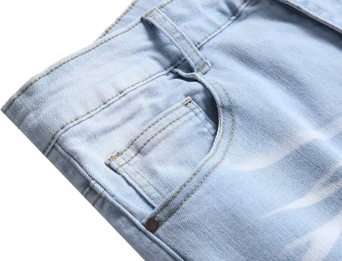 Miniatura 4 de Jeans rasgados para hombre, ajustados, elásticos, desgastados, cómodos, de moda