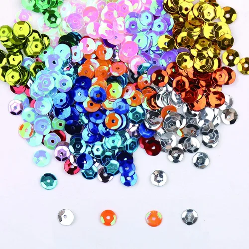 Miniatura 3 de DIYASY 45000 mini lentejuelas de 0.157 in para manualidades – 24 colores redondos de lentejuelas bordadas con agujero