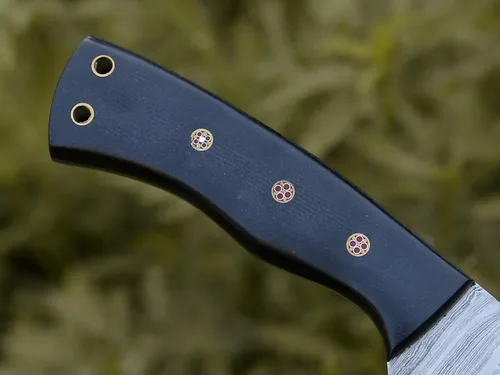 Miniatura 9 de HMC - Cuchillo de acero de damasco, cuchillos de caza de hoja fija, cuchillo de caza de ciervos de espiga completa, cuchillo de manualidades