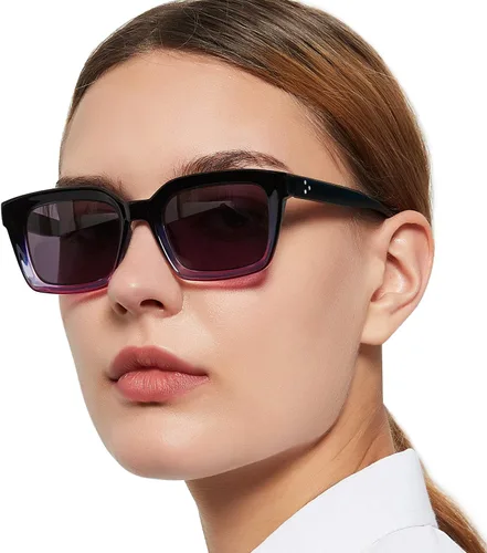 Miniatura 9 de MARE AZZURO Gafas de Lectura para Mujeres con Protección UV Lentes de Sol 50 75 100 125 150 175 200 225 250 275 300 325 350 375 400 (Negro, 1.50)