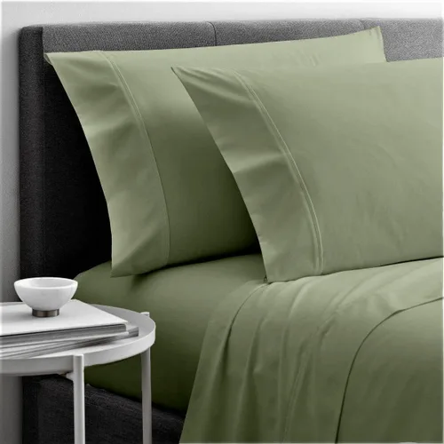 Miniatura 2 de Cottingon Juego de Sábanas Split King para Cama Ajustable, Sábanas de Cama 100% Algodón Egipcio, Incluye 2 Sábanas Bajeras Twin XL de 39X80 Salvia