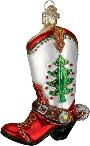 Miniatura 12 de Old World Christmas Adorno de cristal soplado de cencerro para árbol de Navidad, decoración navideña artesanal, colección occidental