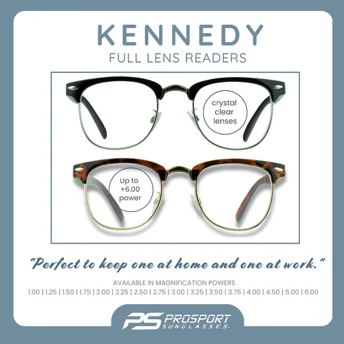 Miniatura 2 de proSPORT Gafas de lectura con montura de cuerno, vintage, clásicas, semi sin montura para hombres y mujeres, 2 pares combinados