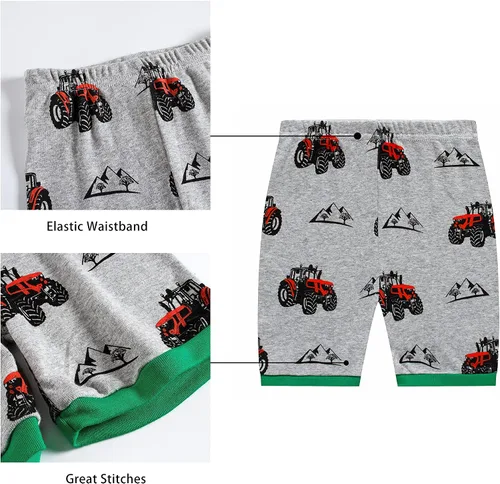 Miniatura 6 de KikizYe Boys Shark Short Sleeve Pajamas Kids Summer Pjs Size 5