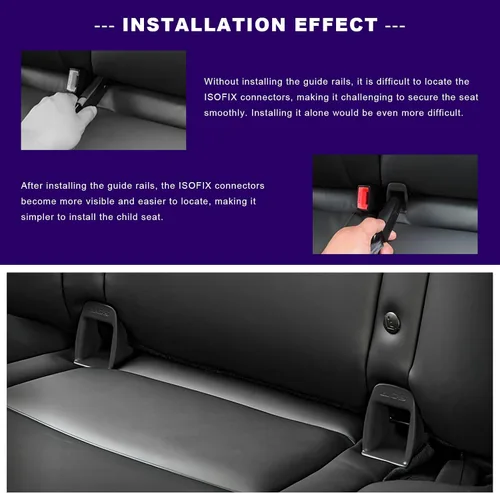 Miniatura 5 de 2 piezas de guía de enganche ISOFIX, conector de abrazadera de cinturón de asiento infantil para automóvil, guías localizadoras de abrazadera