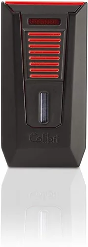 Colibri Encendedor deslizante de doble chorro, negro + rojo