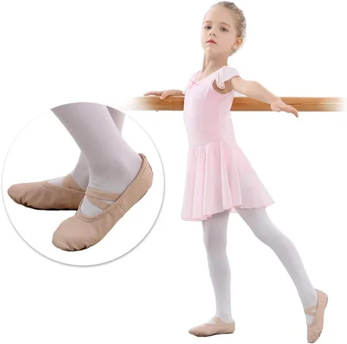 Miniatura 8 de Stelle Zapatos de ballet para niñas Zapatillas de ballet para niños pequeños Zapatillas de cuero suave para niños Zapatos de baile para niños