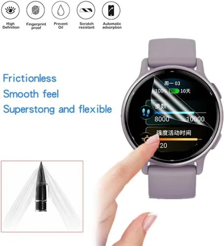 Miniatura 6 de Protector de pantalla compatible con Garmin vívoactive 6/vívoactive 5, película protectora invisible de cobertura completa de TPU HD (6 unidades)