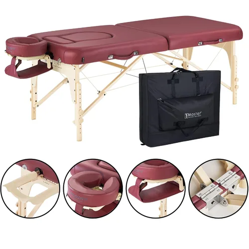 Miniatura 4 de Master Massage - Sofá de cama de 30 pulgadas con sistema de iluminación ambiental portátil de Eva para embarazo, terapia de masaje, multifuncional