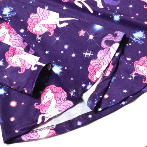 Miniatura 6 de Qpancy Vestidos a juego para muñecas y niñas, trajes de unicornio de manga larga, ropa de algodón