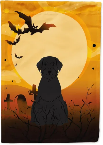 Miniatura 98 de Caroline's Treasures BB4307GF - Bandera de Halloween Airedale para jardín, bandera decorativa para patio exterior, obras de arte de patio, macizos