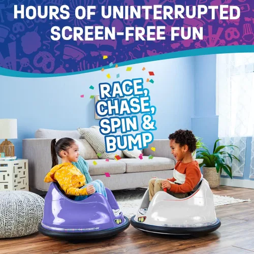 Miniatura 6 de Flybar FunPark coche chocón 6V para niños pequeños, coche chocón para niños, juguetes eléctricos para montar para niños pequeños, coche chocón