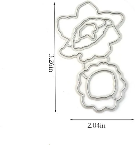 Miniatura 2 de Juego de sellos y troqueles de flores para hacer tarjetas, sellos transparentes y troqueles de corte de metal para álbumes de recortes, suministros