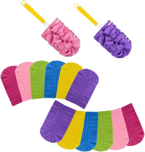 Miniatura 7 de Recambio de plumero reutilizable, repuesto de plumero reutilizable, plumeros de forro polar reutilizables, plumeros planos de plumas, almohadillas 1