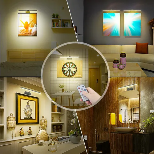 Miniatura 4 de Luz para Cuadros, Luces de Arte a Batería para Pared, Luz Inalámbrica con Control Remoto para Pinturas con Temporizador y Regulable, Iluminación