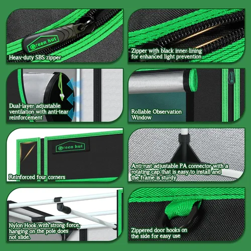 Miniatura 4 de Tienda de cultivo pequeña para plantas de interior de 18 x 30 x 36 pulgadas, tiendas de cultivo hidropónico Mylar para interiores, sala de cultivo
