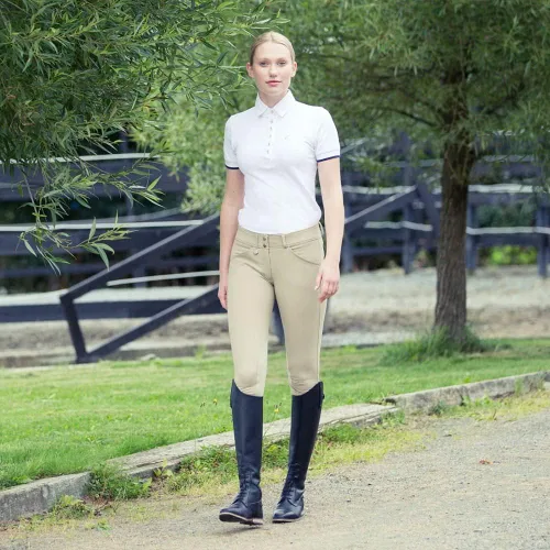Miniatura 7 de HORZE Grand Prix - Pantalones clásicos Hunter con parche hasta la rodilla para mujer