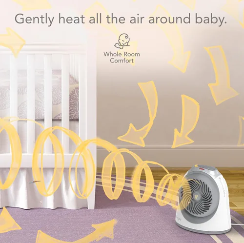 Miniatura 2 de Vornadobaby Tempa Calentador de Espacio para Guardería, Calentador de Espacio Eléctrico para Bebé con Controles de Bloqueo, Protección contra