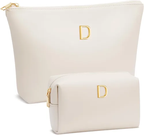 Miniatura 52 de Regalos para mujeres Juego de bolsa de maquillaje inicial para niñas, regalos personalizados para dama de honor, amiga, graduación, profesora