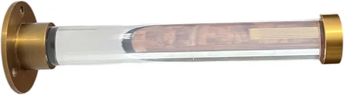 Miniatura 9 de Gancho para ropa montado en la pared, acabado de latón pulido, barra de Lucite resistente con soportes dorados, organizador de armario para abrigos